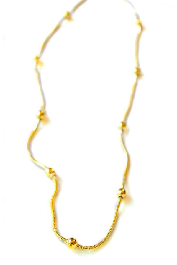 Top Zincir Kolye - Altın