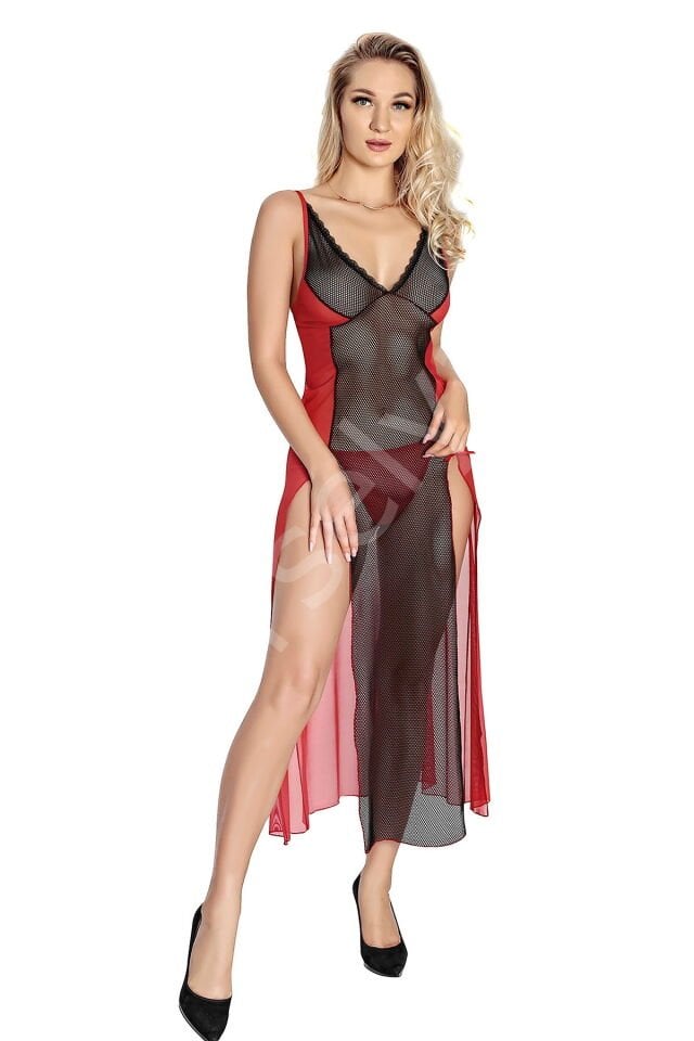 File Kırmızı Siyah Gecelik 1833