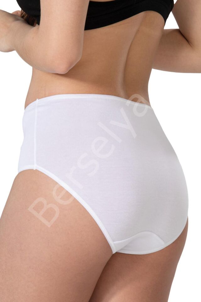Beyaz Mı Emay 1445 Modal Cotton Yüksekbel Dantelli Külot