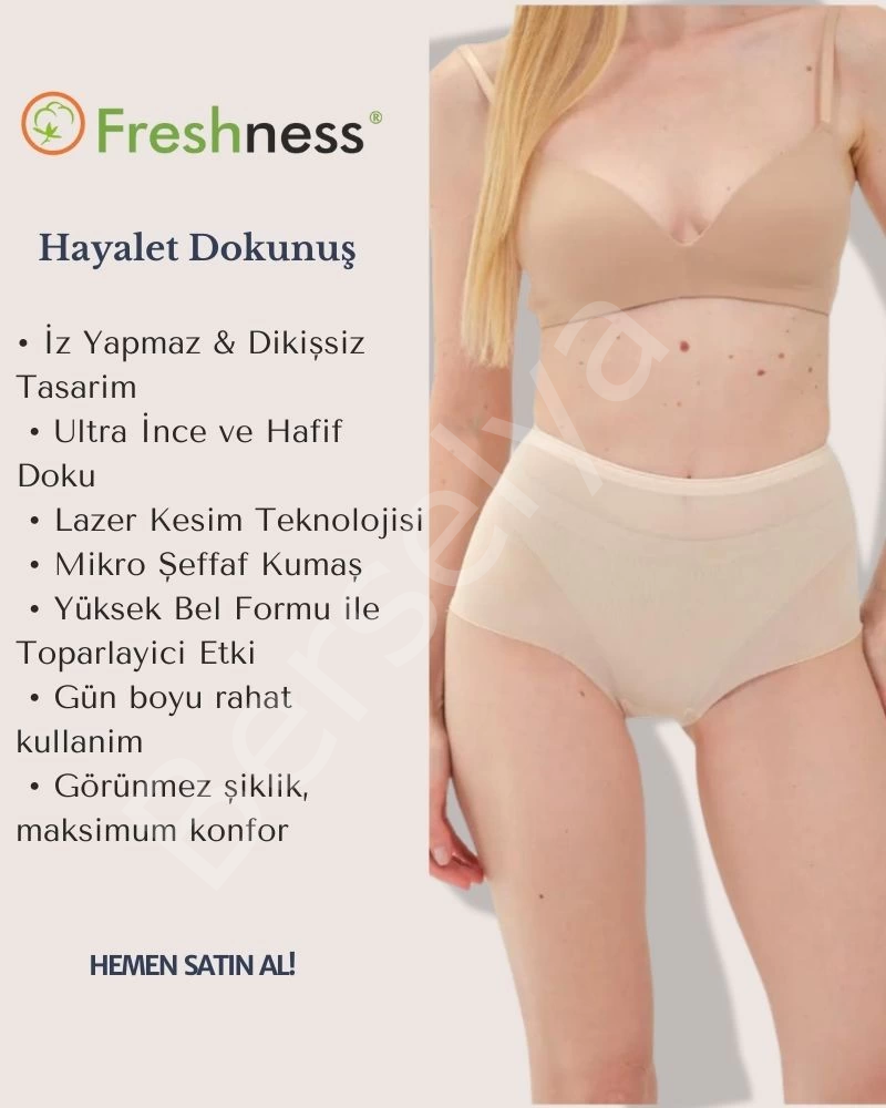 Freshness 0025 Lazer Kesim Tül Yüksek Bel Bato Korse