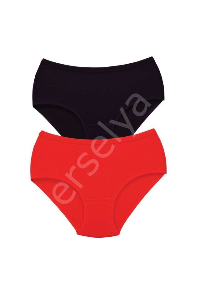 2 Adet Tutku Kadın Yüksek Bel Bato Kalın Lastik Külot S1