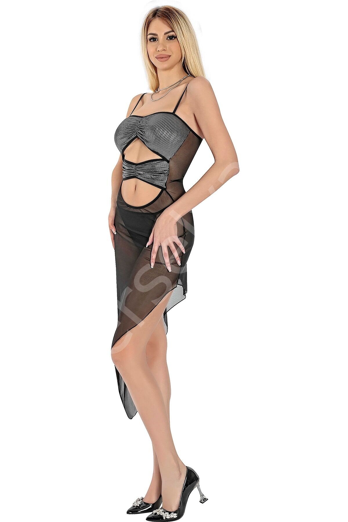 Siyah Uzun Gecelik 1827