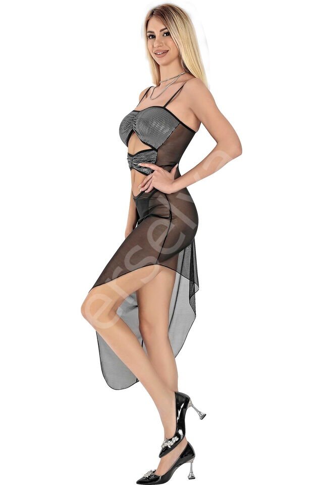 Siyah Uzun Gecelik 1827