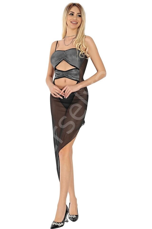 Siyah Uzun Gecelik 1827