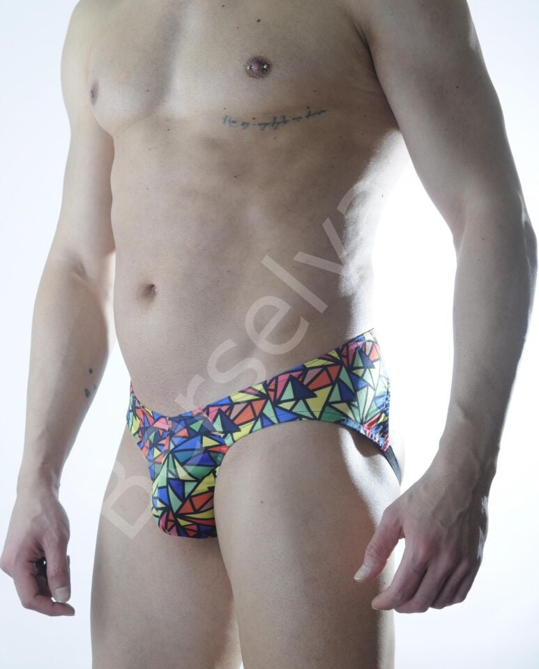 Erkek Renkli Desenli Fantezi Jockstrap