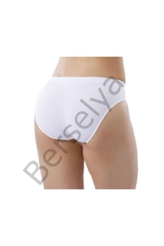 Beyaz Kadın Dikişsiz Külot Korse - 730