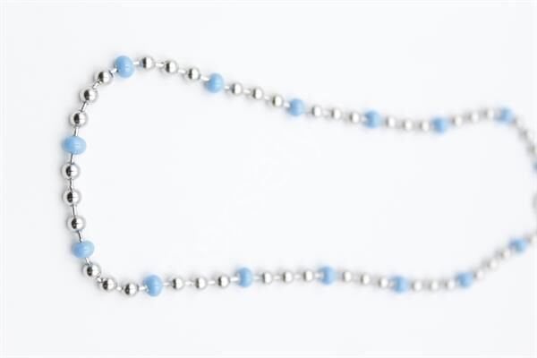 Turkuaz Boncuk Kolye - Gümüş