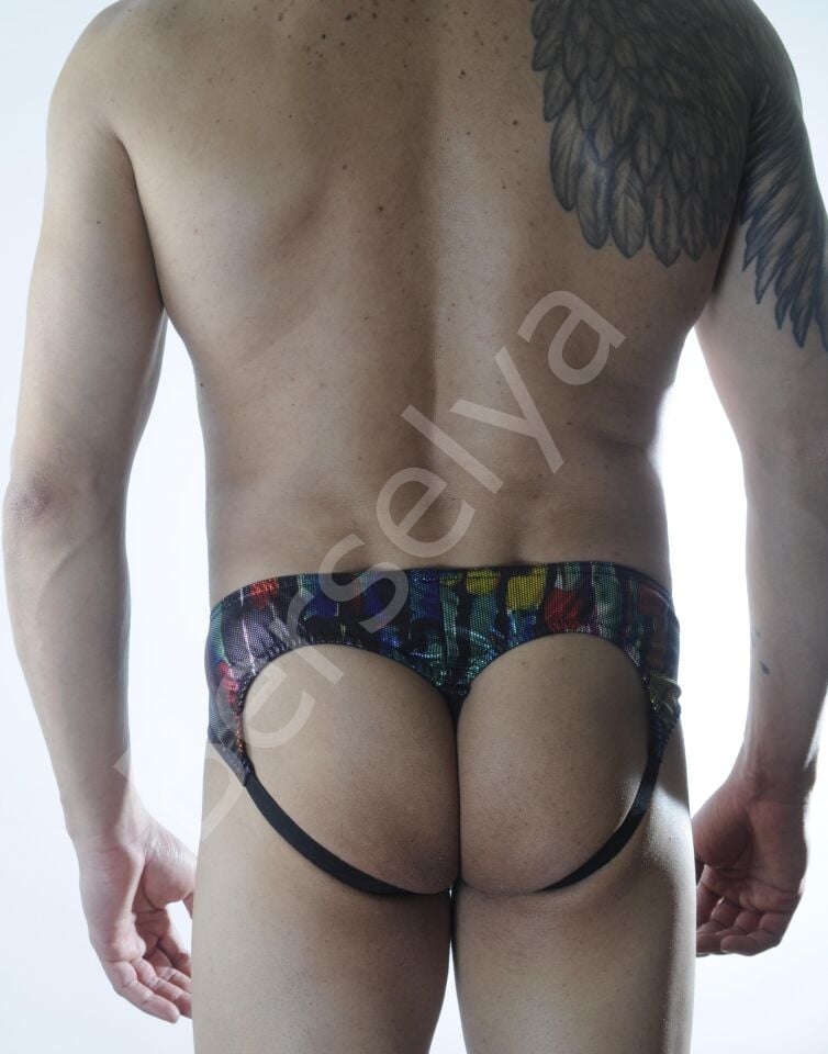 Erkek Renkli Fantezi Jockstrap İç Giyim