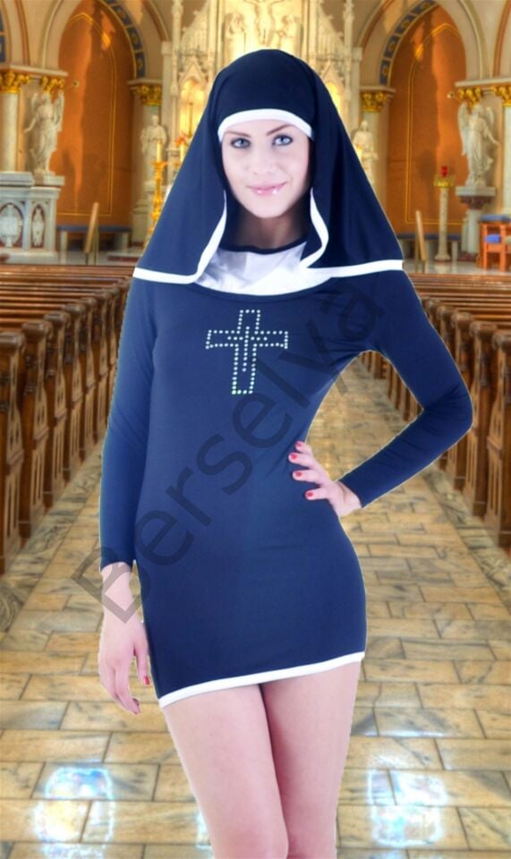 B102707 Seksi Rahibe Kostümü
