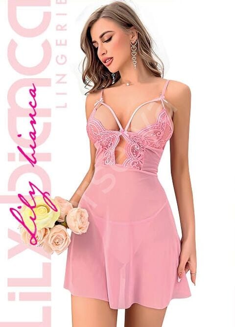 Pembe Fantezi Gecelik Takım  959