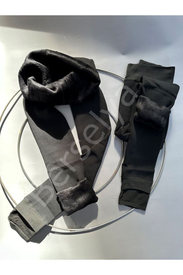 Siyah Peluş Tayt Pt580-1