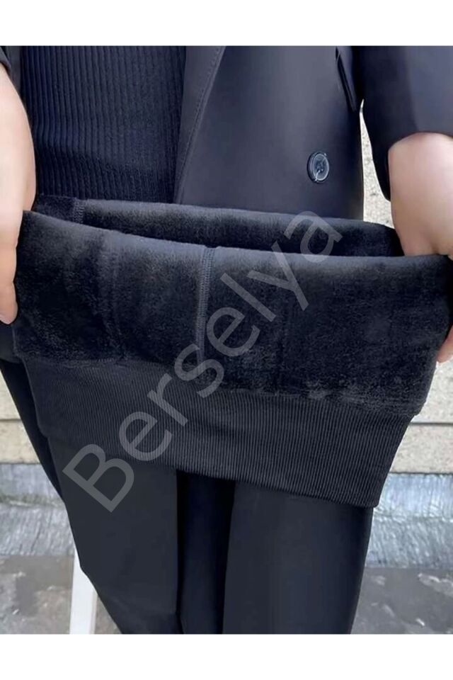 Siyah Peluş Tayt Pt580-1