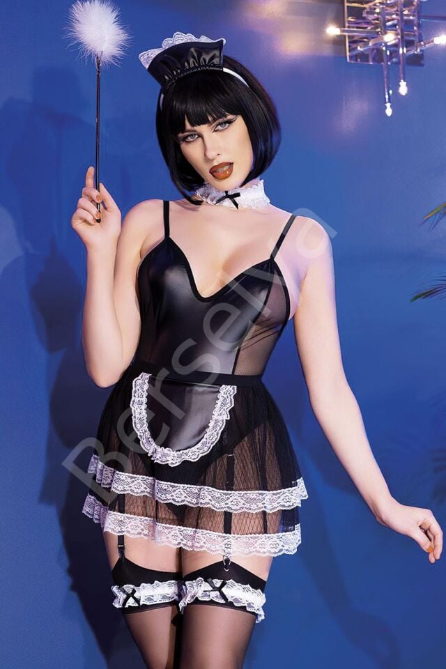 Kadın Siyah Beyaz Fantezi Hizmetçi Kostümü