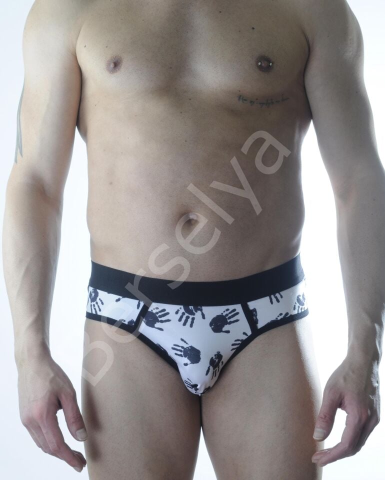 Erkek Fantezi El Desenli Jockstrap