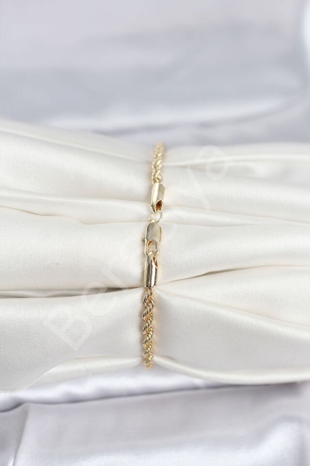 CM 14K Gold Renk Burgu Model Kadın Bileklik