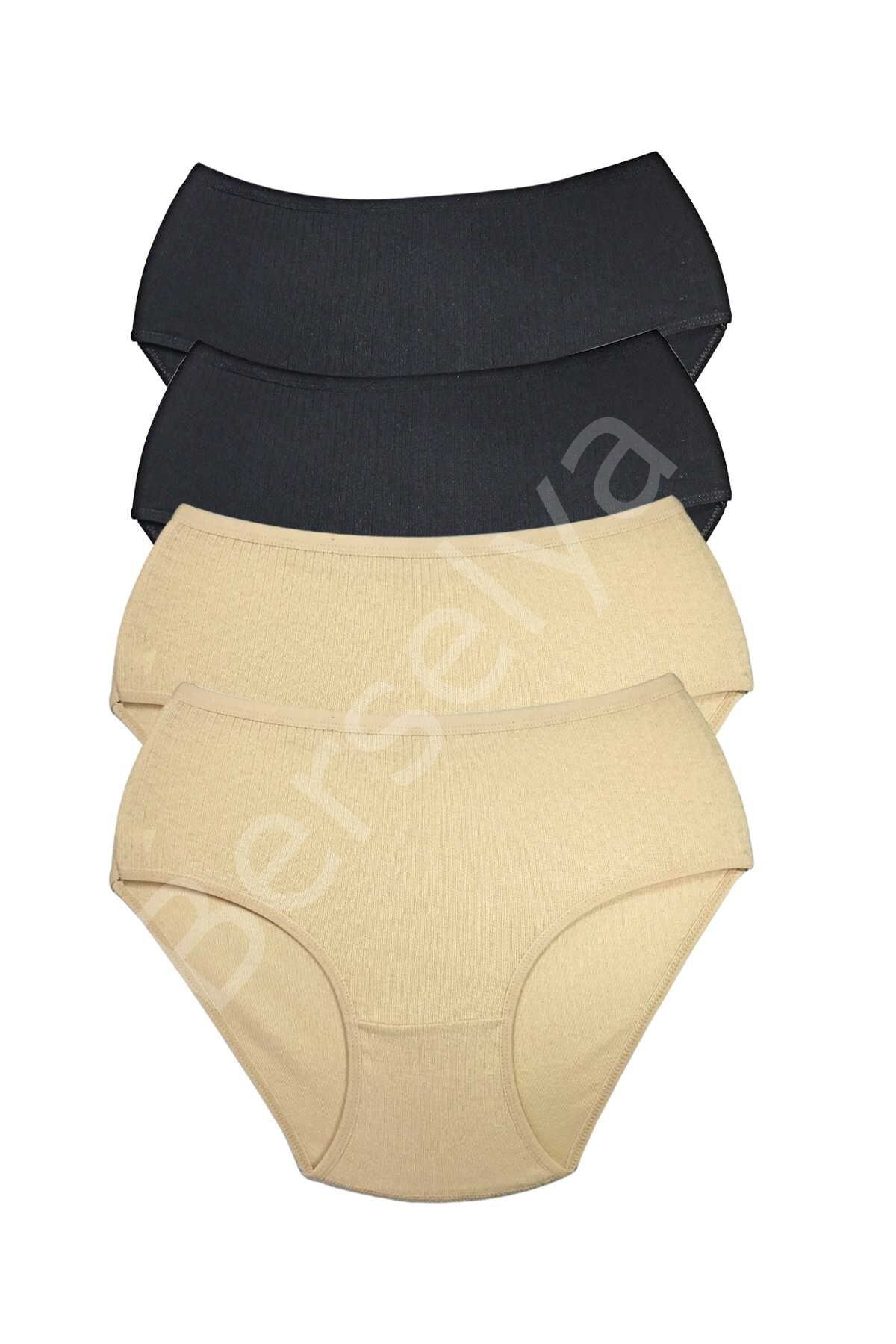 4 Adet Kadın Yüksek Bel Ribana Bato Külot S014