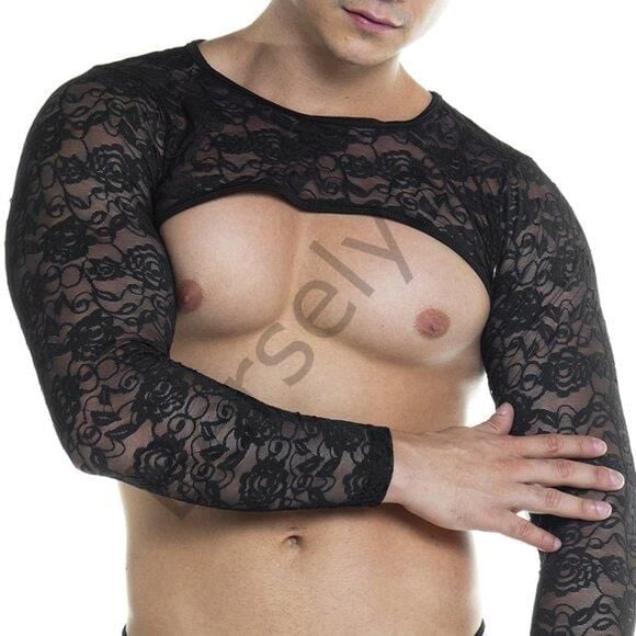 Erkek  Fantezi Dantel Crop