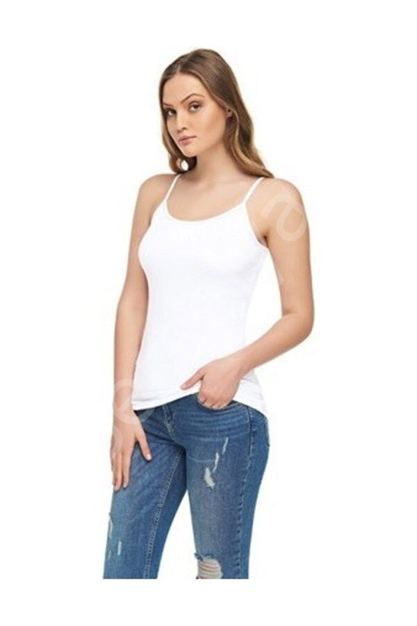 Bayan Modal Elastan İp Askılı Atlet 2001