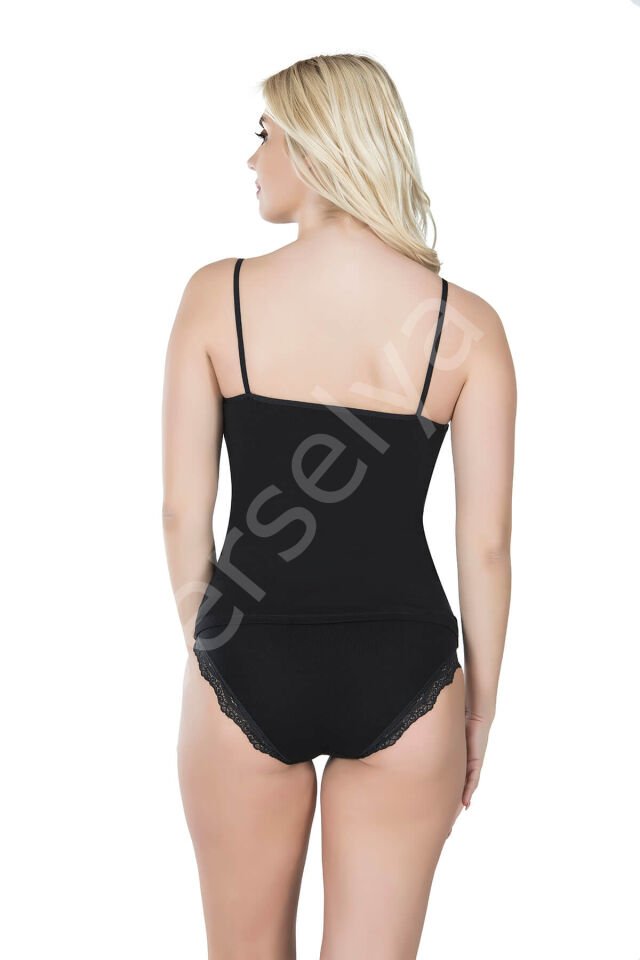 İp Askılı Dantelli Atlet Şort Takım 067