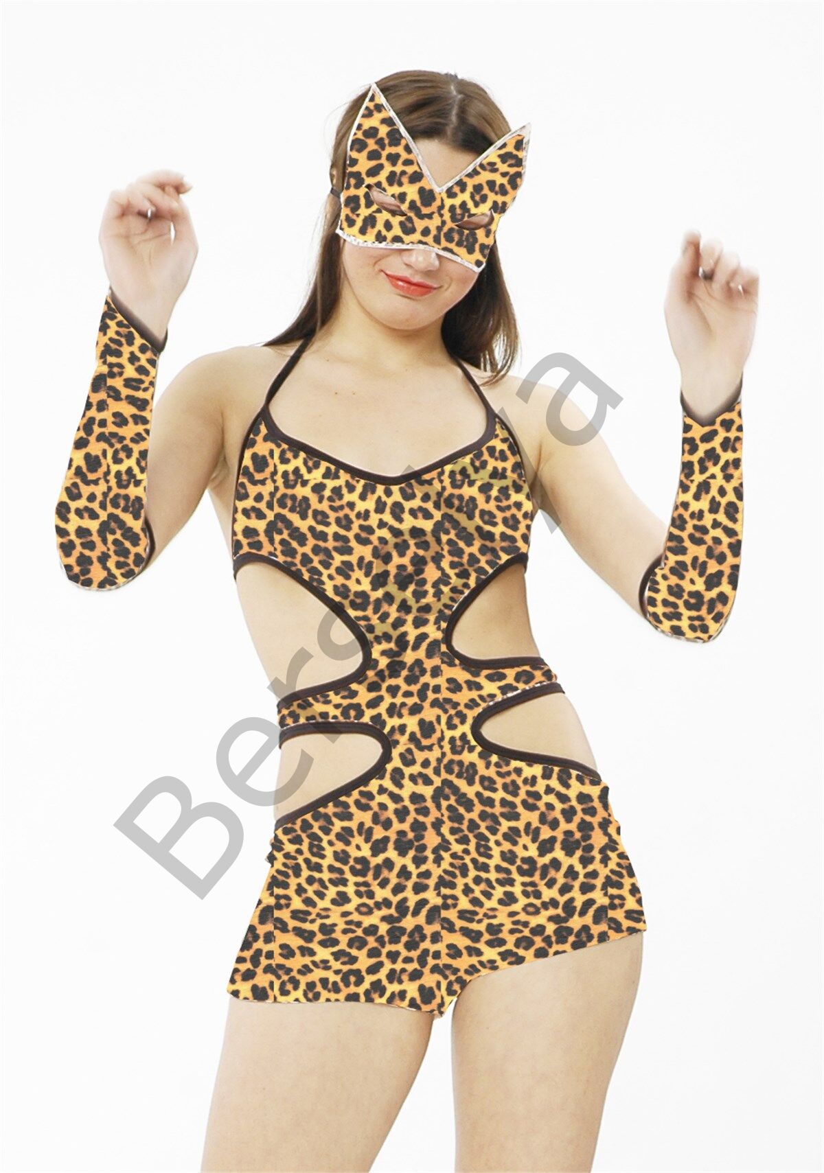 B060875 Vahşi Kedi Kız Kostümü