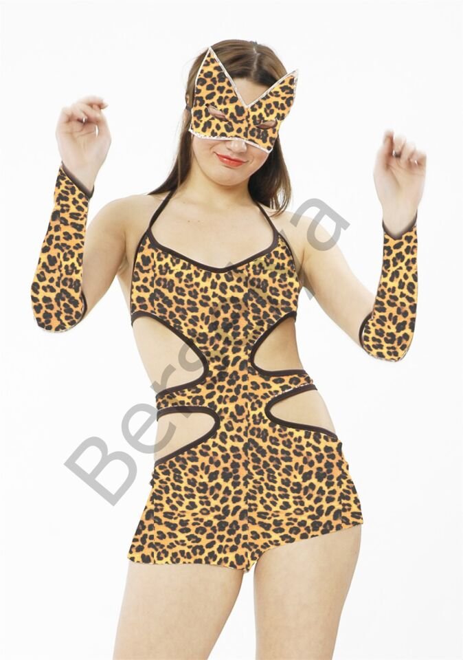 B060875 Vahşi Kedi Kız Kostümü