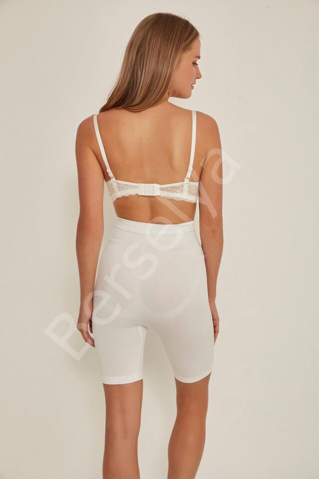 Beyaz Mı Emay 3005 Soft Uzun Paçalı Boxer Korse