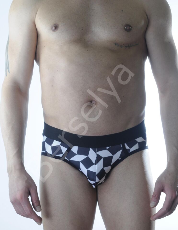 Erkek Küp Desenli Fantezi Jockstrap