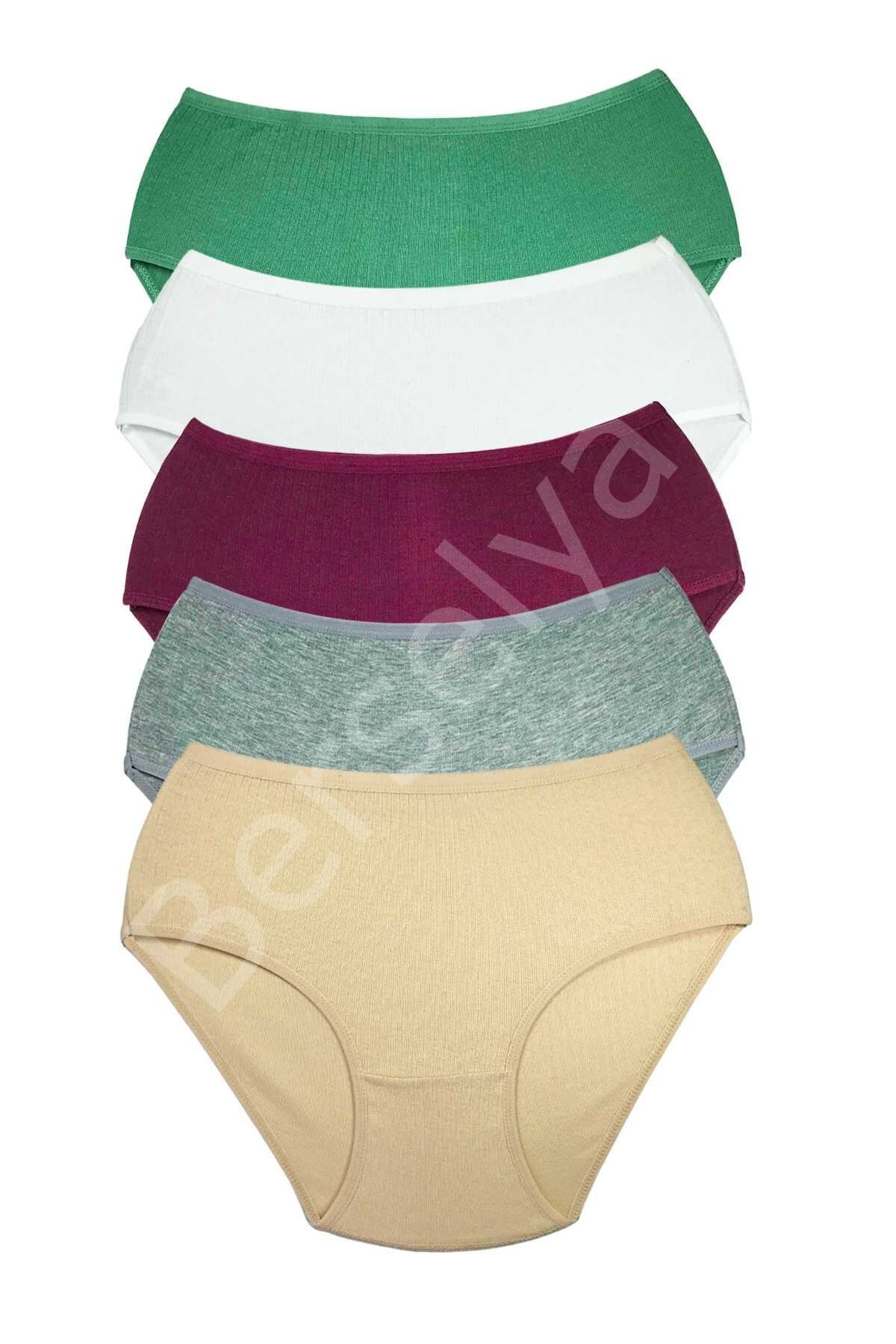 5 Adet Kadın Yüksek Bel Ribana Bato Külot S045