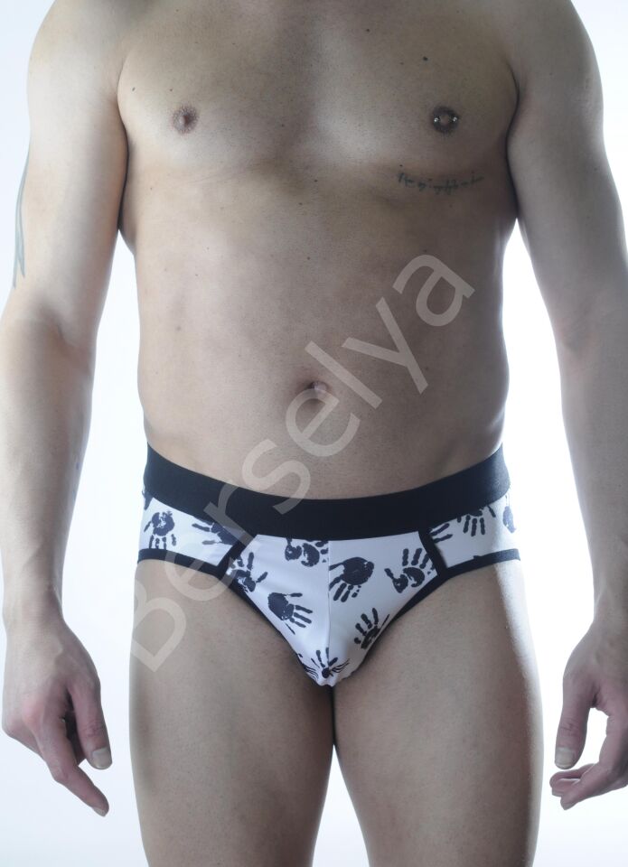 Erkek El Desenli Fantezi Jockstrap