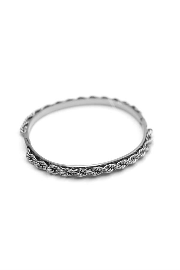 Örgü Bilezik - Gümüş