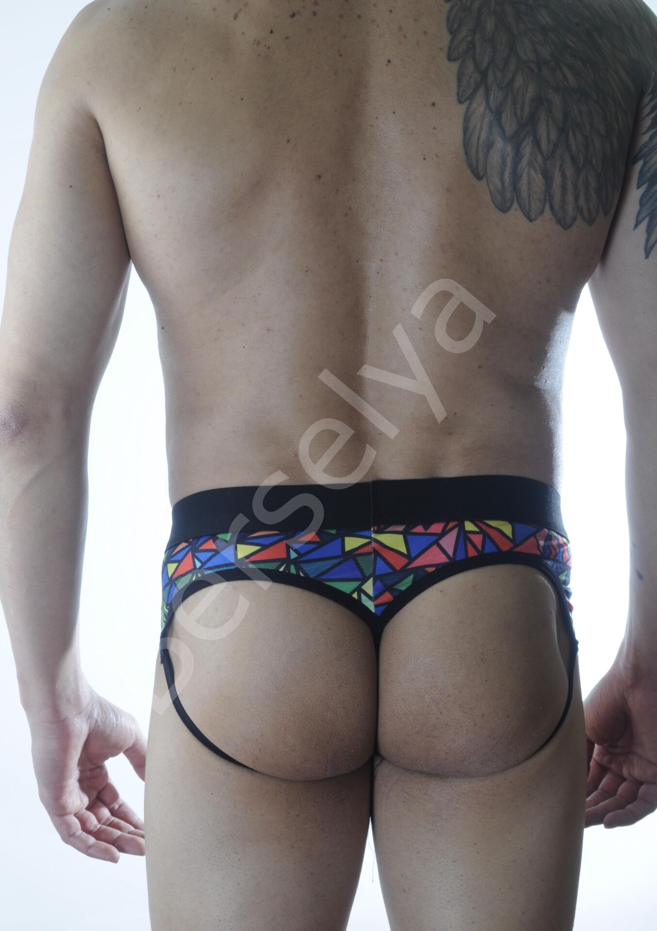 Erkek Renkli Desenli Fantezi Jockstrap