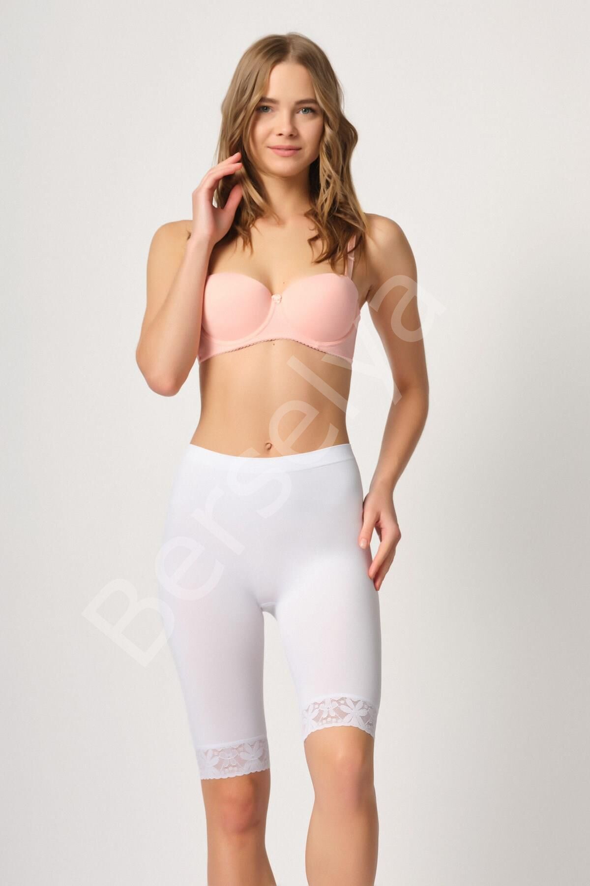 Beyaz Mı Emay 3004 Soft Uzun Paça Dantel Boxer