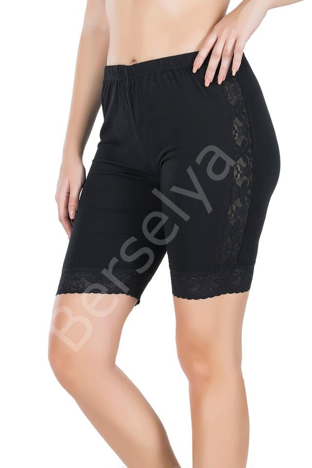 Dantelli Uzun Kadın Şort 418