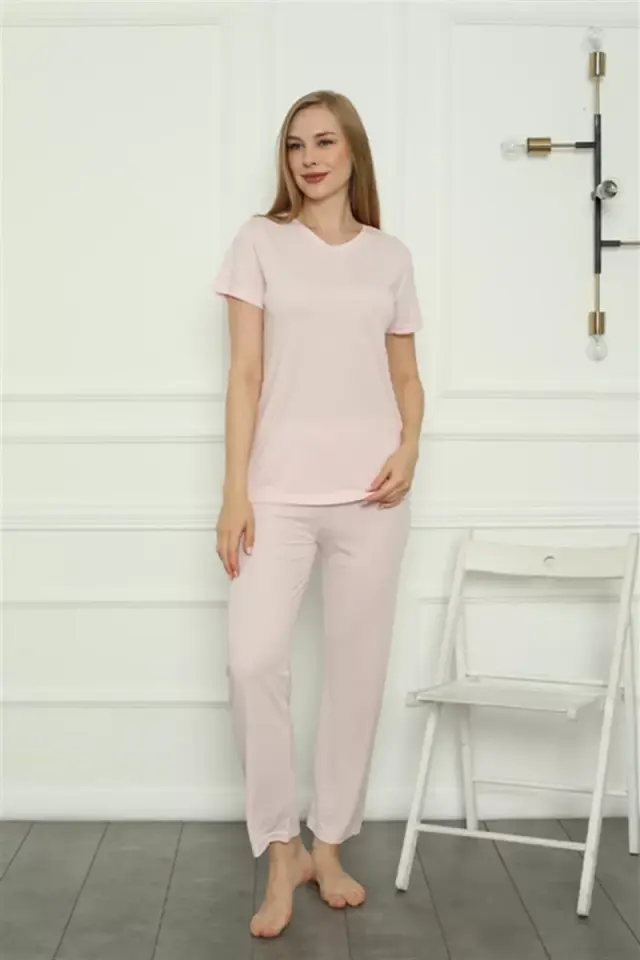 Kadın Penye Pijama Takım Pembe