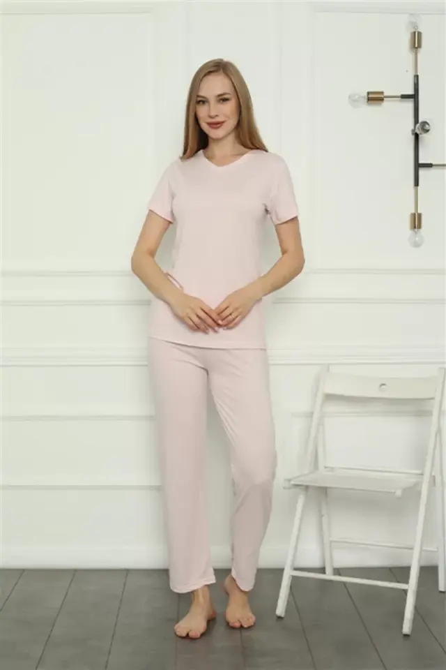 Kadın Penye Pijama Takım Pembe