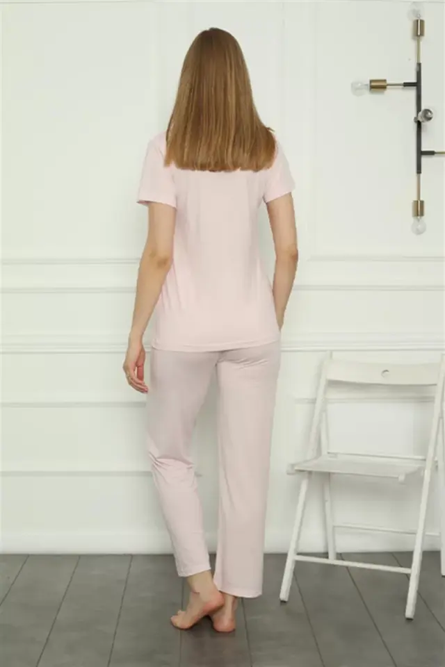 Kadın Penye Pijama Takım Pembe