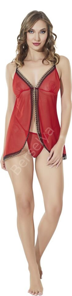 Kırmızı Kapüşonlu Transparan Erotik Gecelik  999