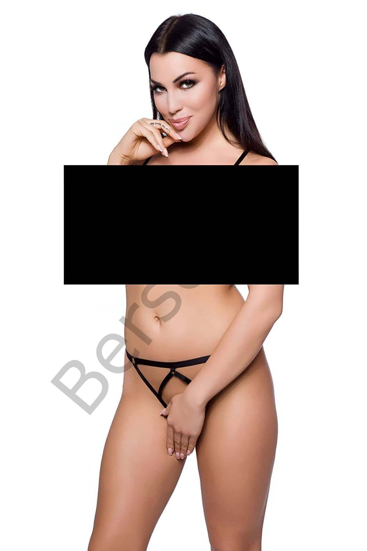 Ağ Kısmı Açık Seksi Lastik Külot - Brf58