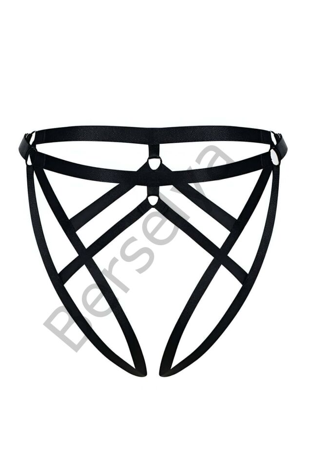 Ağ Kısmı Açık Seksi Lastik Külot - Brf58