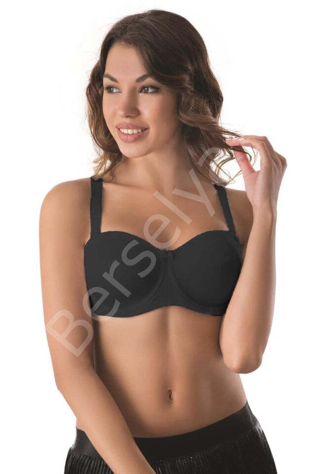 Siyah Mı Emay 159 C Balenli Straplez Toparlayıcı Sütyen
