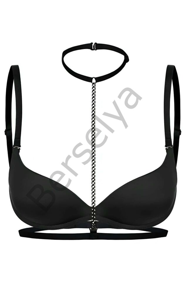 Boyun Bel Arası Zincirli Seksi Choker - Brf48