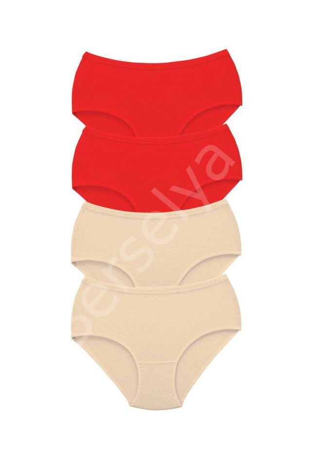 4 Adet Tutku Kadın Yüksek Bel Bato Kalın Lastik Külot S5