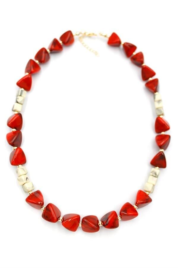 Akrilik Kolye - Kırmızı