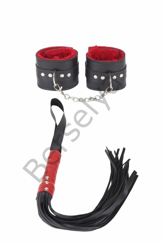 Kırbaç Ve Kelepce İçi Kırmızı Tüğlü İkili Set 700430