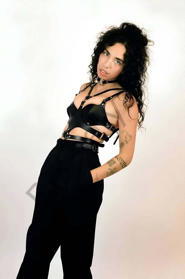Deri Sütyen, Choker Ve Göğüs Harness, Tarz Festival Giyim Ürünleri - Brf1296