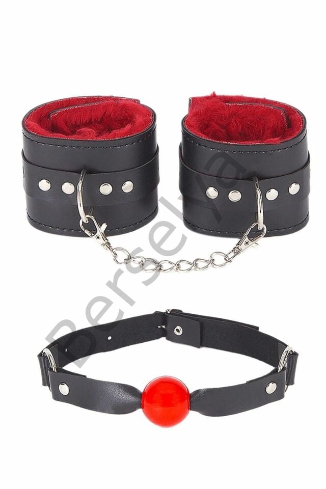 Ağız Topu Ve Kelepce İçi Tüğlü Kırmızı Set 700425