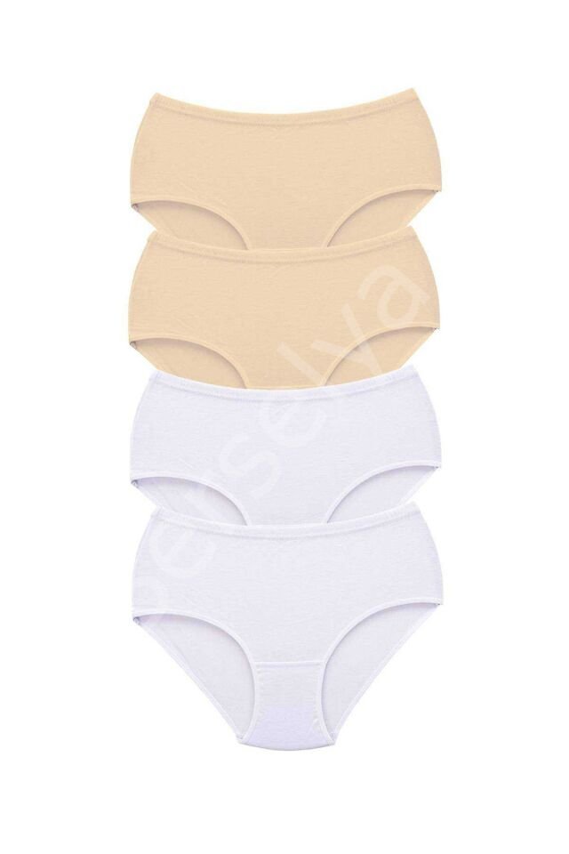 4 Adet Tutku Kadın Yüksek Bel Bato Kalın Lastik Külot S9