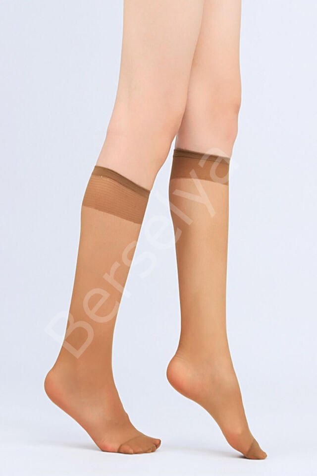 Kadın Bronz 20 Denye Dizaltı Çorap