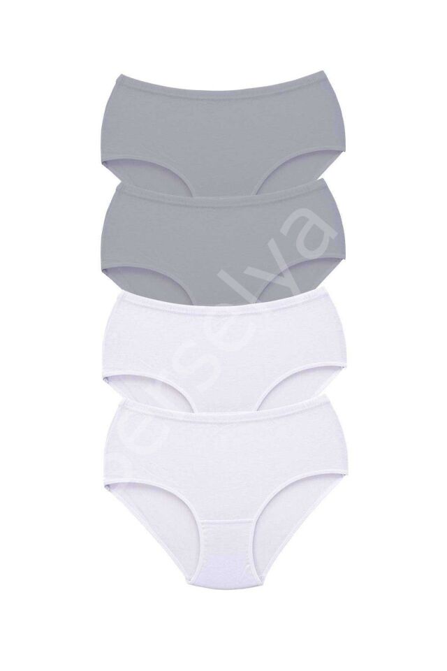 4 Adet Tutku Kadın Yüksek Bel Bato Kalın Lastik Külot S10