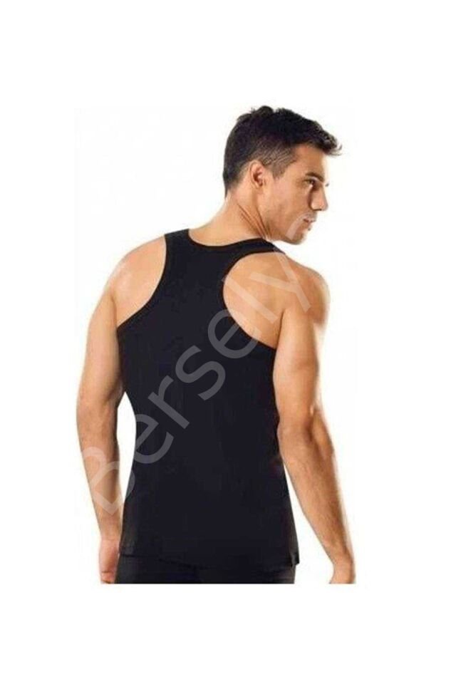3 adet Tutku Ribana Spor Erkek Siyah Atlet 0118 M